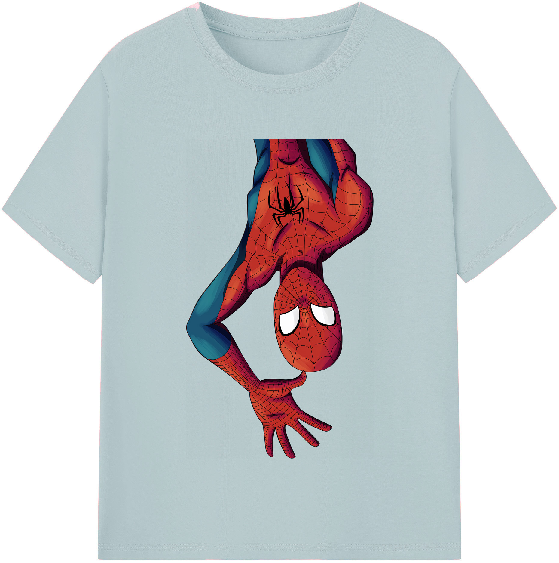 （画像用） Spider Man スパイダーマン 綿100％半袖Tシャツ（フロントプリント）